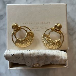 Sézane, Earrings, Gold Metal